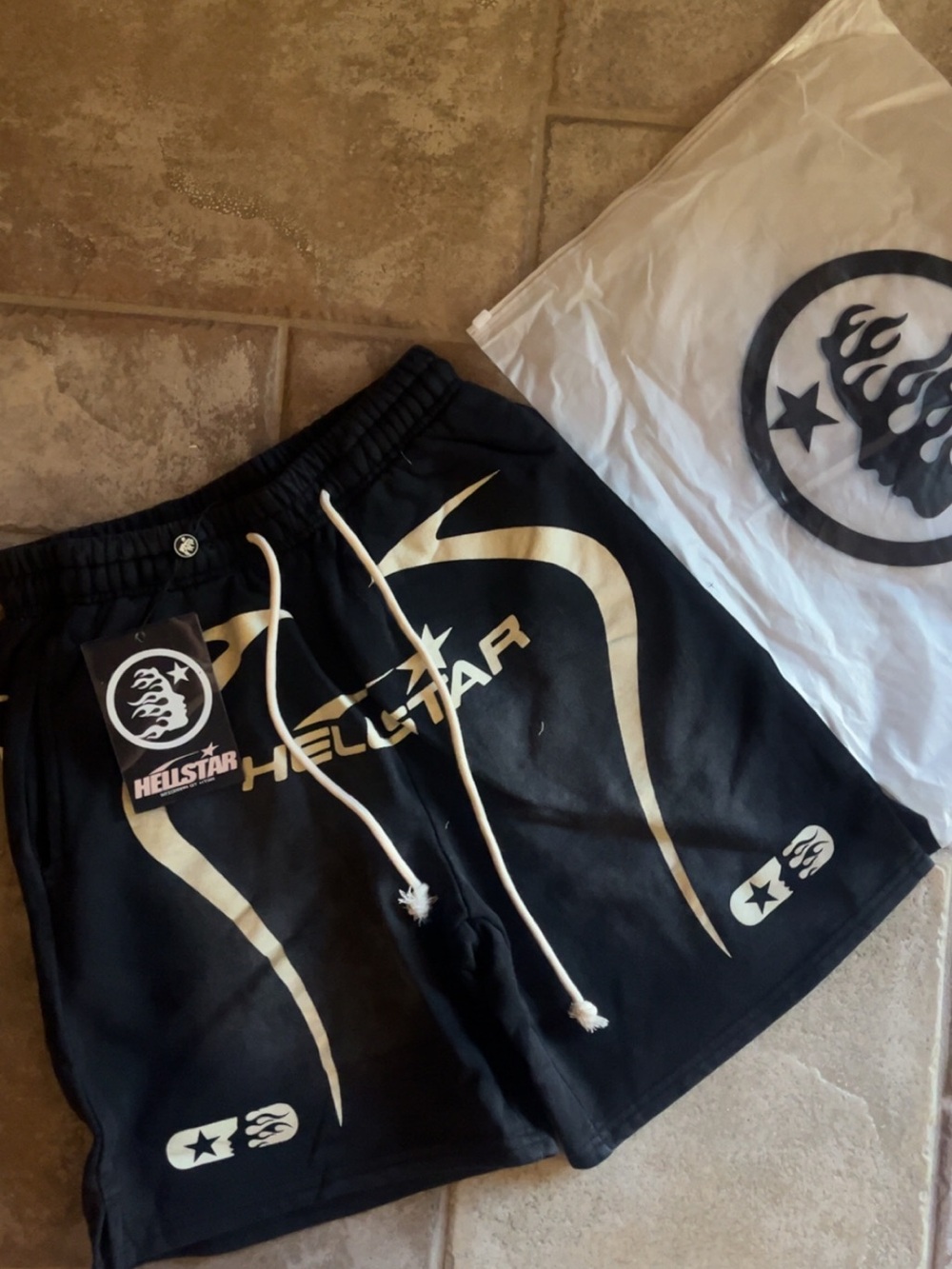 Hellstar Studios Racing Stripe Shorts – Size Small